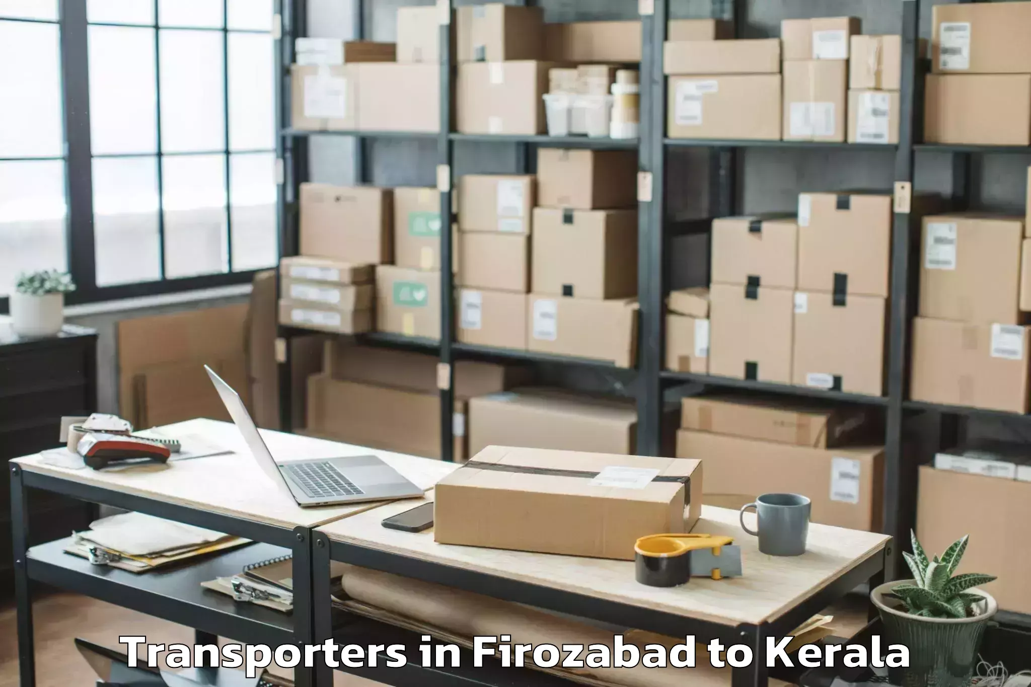 Book Your Firozabad to Kannur University Kannur Transporters Today